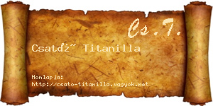 Csató Titanilla névjegykártya